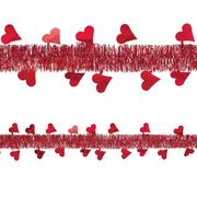 Red Heart Valentine's Day Tinsel Garland, 9ft