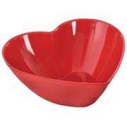 Red Heart-Shaped Melamine Bowl, 6.89in