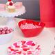 Red Heart-Shaped Melamine Bowl, 6.89in