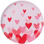Valentine's Day Round Melamine Platter, 13.5in