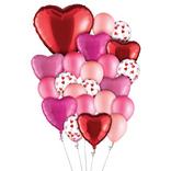 Valentine's Day Foil & Latex Balloon Bouquet, 22pc