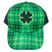 Plaid & Shamrock St. Patrick's Day Trucker Hat 