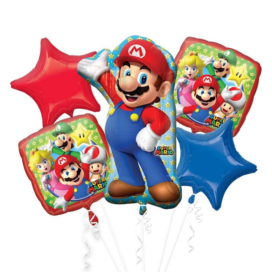 Super Mario Deluxe Balloon Bouquet, 17pc