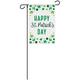 St. Patrick's Day Fabric Garden Flag with Metal Stake, 35in