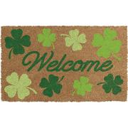 St. Patrick's Day Shamrock Welcome Doormat, 17.71in x 29.52in