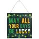 Light-Up Lucky St. Patrick's Day Hanging Wood Sign, 11.7in x 11.7in