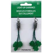 Light-Up Shamrock St. Patrick's Day Dangle Earrings