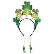 Light-Up Glitter Dangling Shamrock St. Patrick's Day Headband