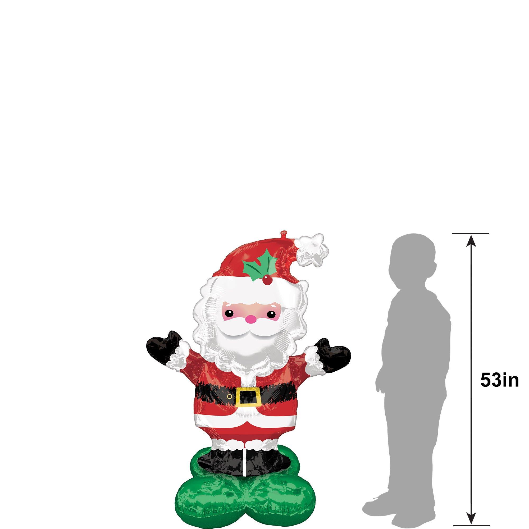 AirLoonz Santa Claus Christmas Foil Balloon, 4.41ft