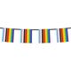 Progressive Pride Flag Plastic Pennant Banner, 12ft