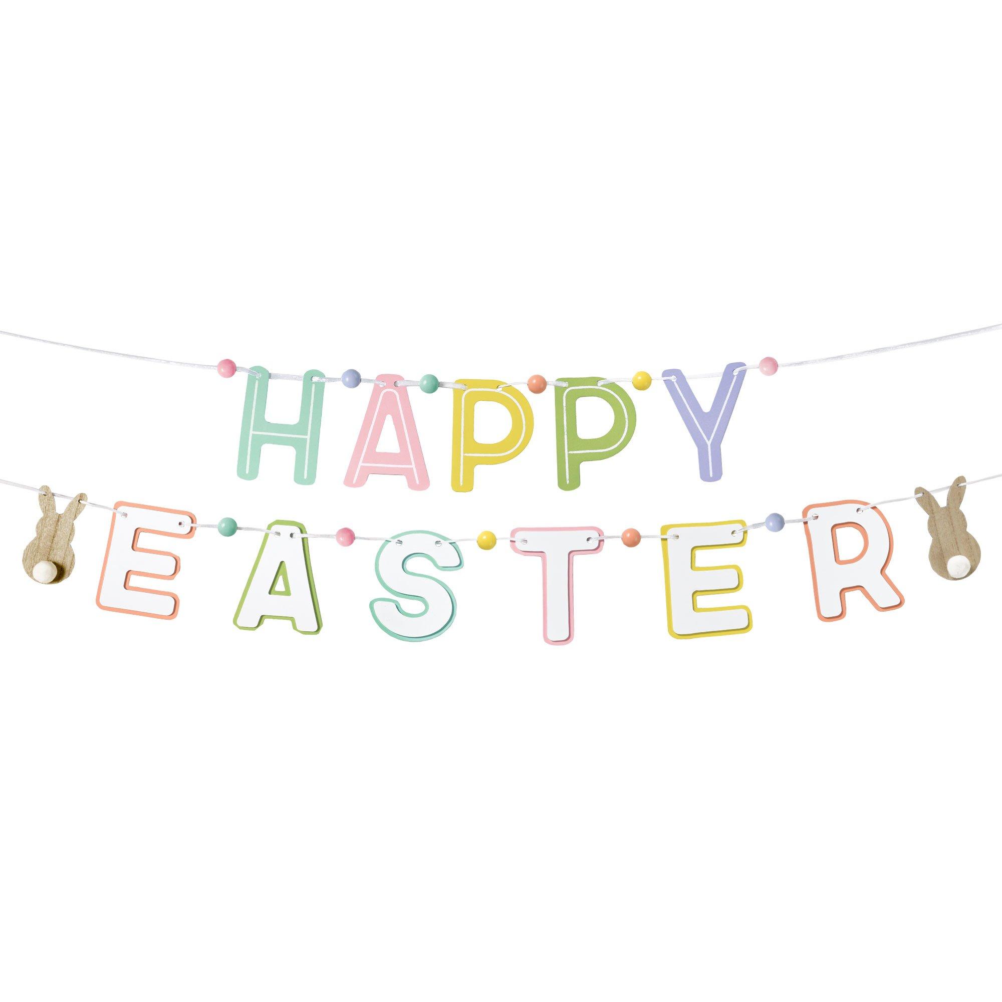 Happy Easter MDF Pennant Banner Set, 6ft, 2pc