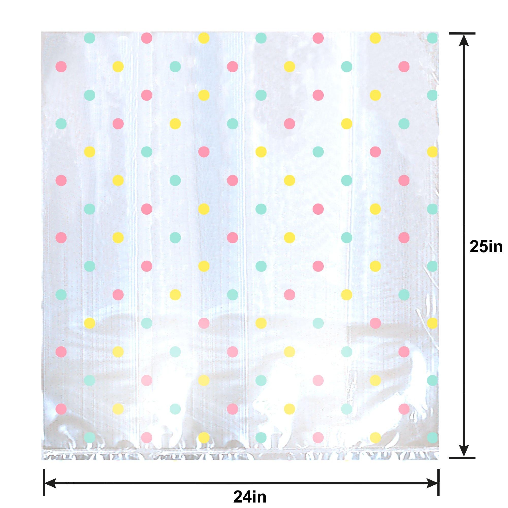 Easter Polka Dot Cello Basket Bags, 24in x 25in, 2ct