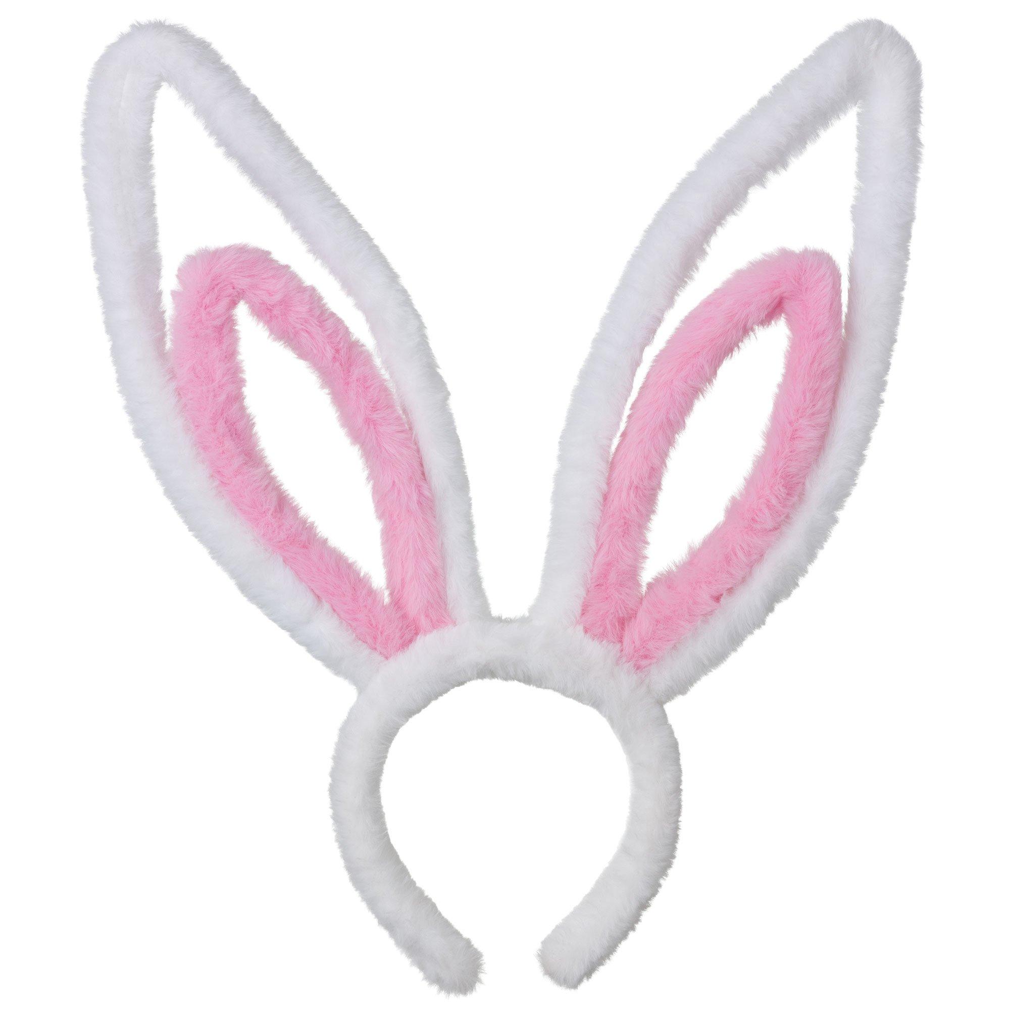 TRIXES White and Pink Bunny Headband - Rabbit Plush Ears - Fancy Dress  Costume Accessory - Easter, Halloween, Christmas, Cosplay, Party, Hen Do :  : Toys & Games