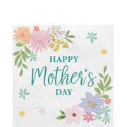 Floral Happy Mother's Day Paper Lunch Napkins, 6.5in, 16ct