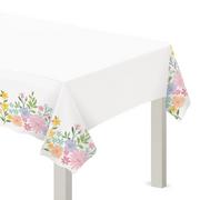 Springtime Blooms Plastic Table Cover, 54in x 102in