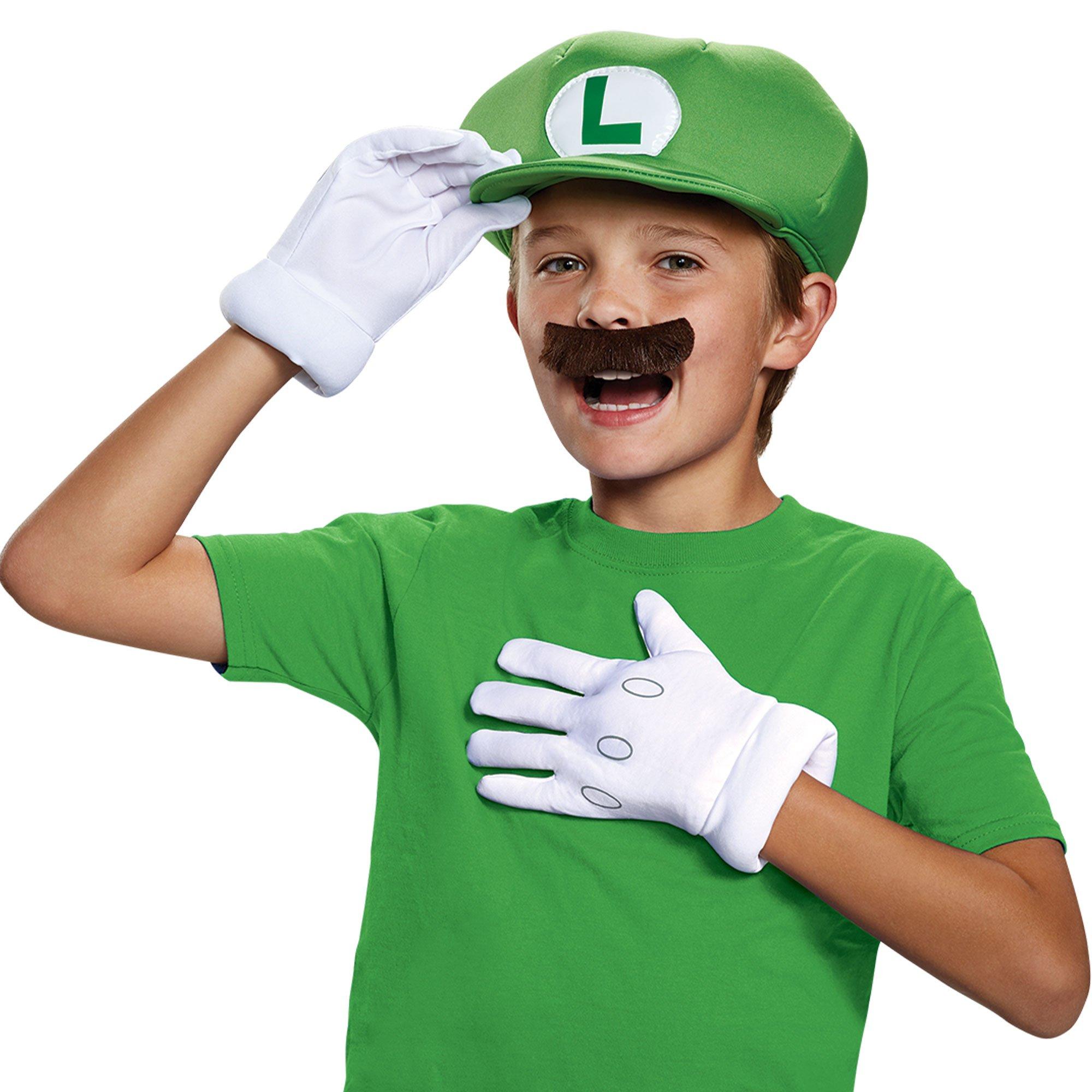 Kids' Luigi Costume Accessory Kit Nintendo Super Mario Bros. Party City