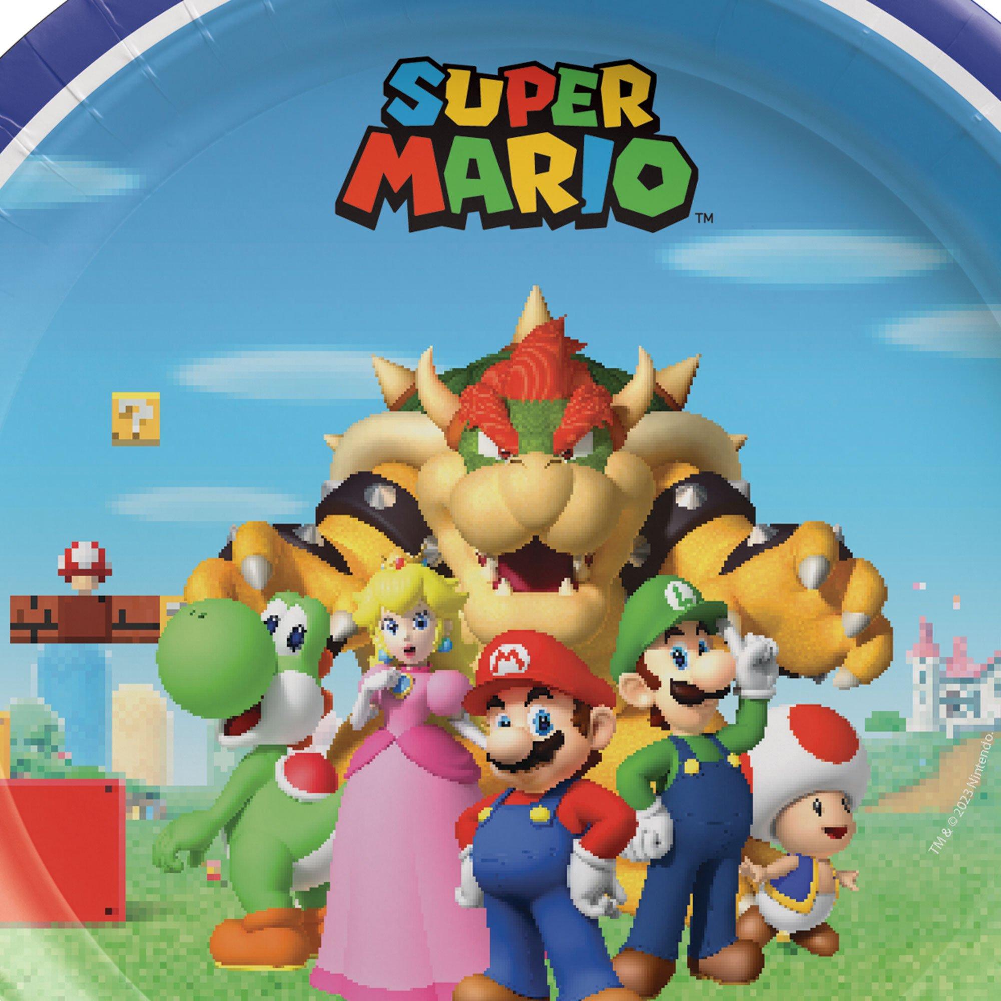 Super Mario Bros. Paper Dessert Plates, 7in, 8ct