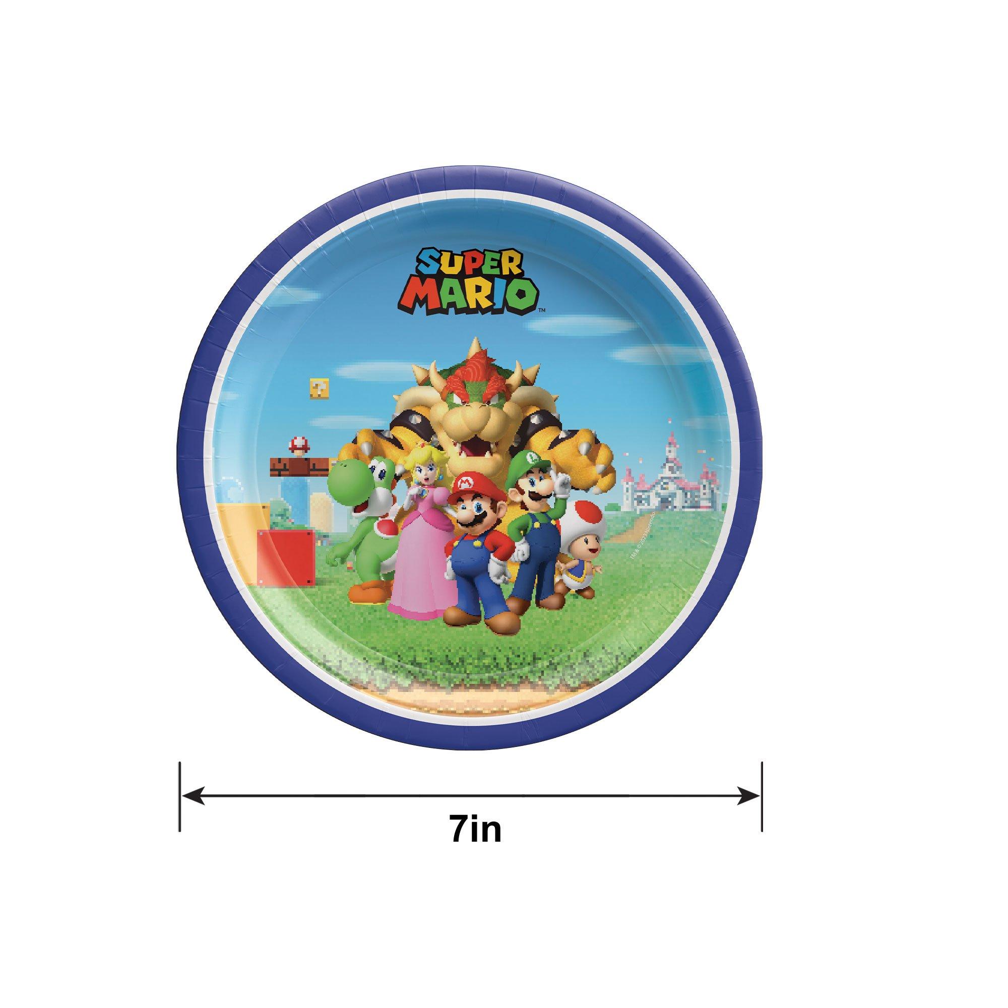 Super Mario Bros. Paper Dessert Plates, 7in, 8ct