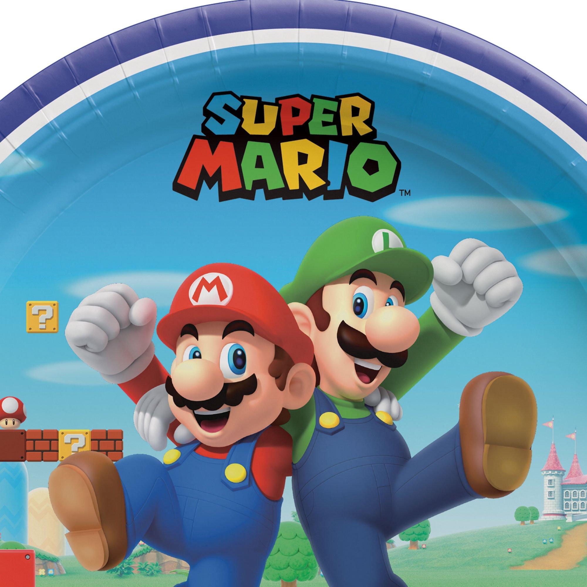 Super Mario Bros. Paper Lunch Plates, 9in, 8ct