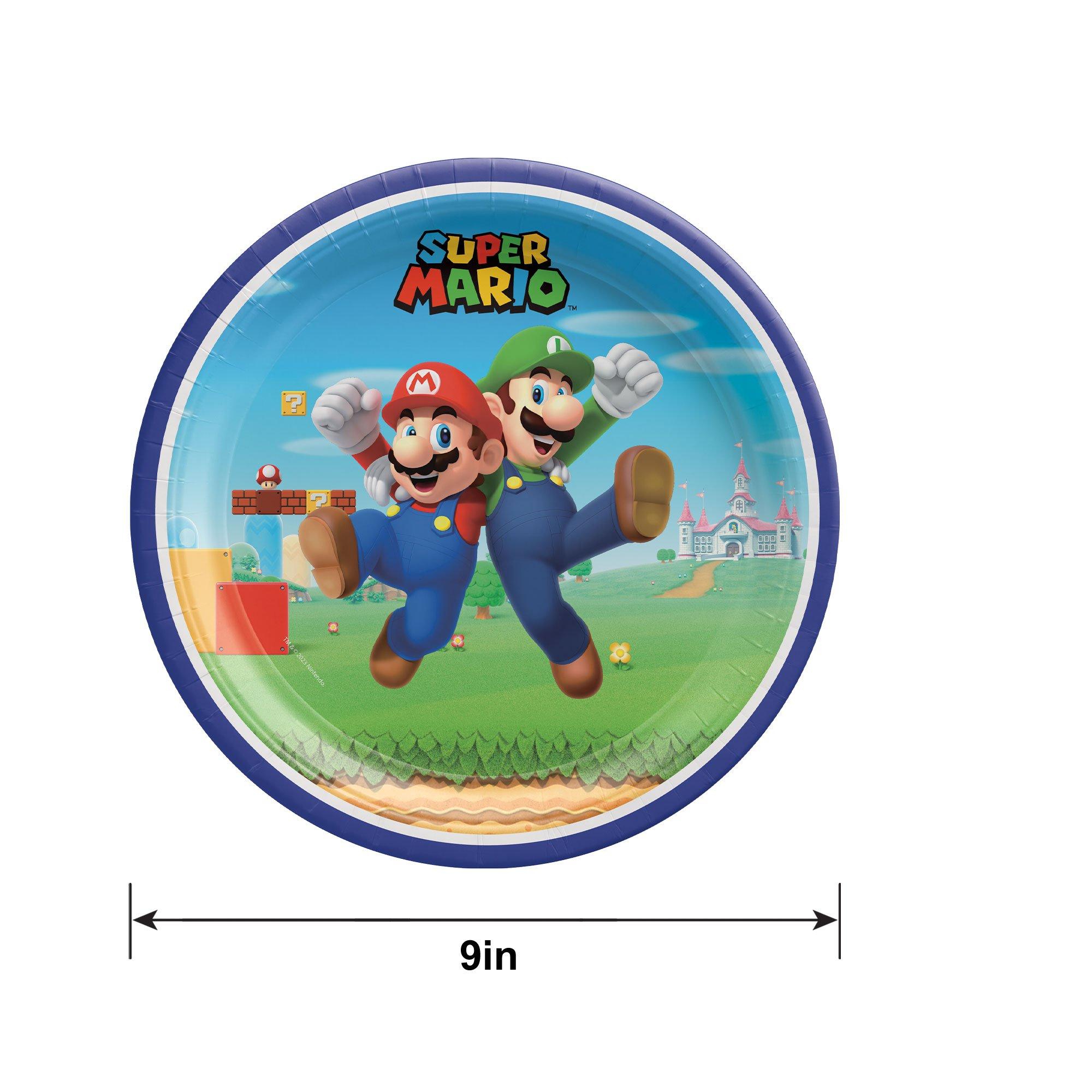 Super Mario Bros. Paper Lunch Plates, 9in, 8ct