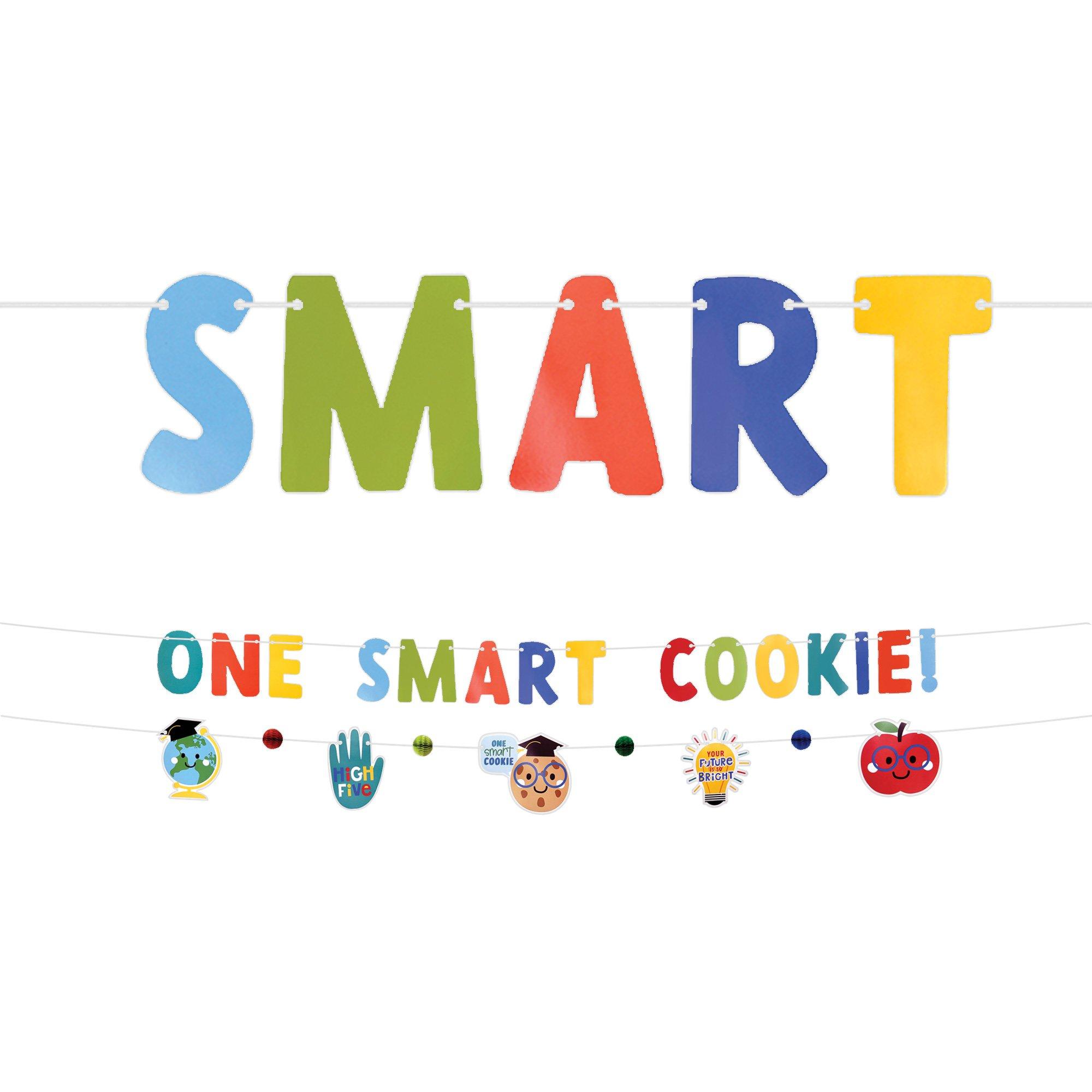 One Smart Cookie Graduation Banner Set, 12ft, 2pc - Graduation Fun