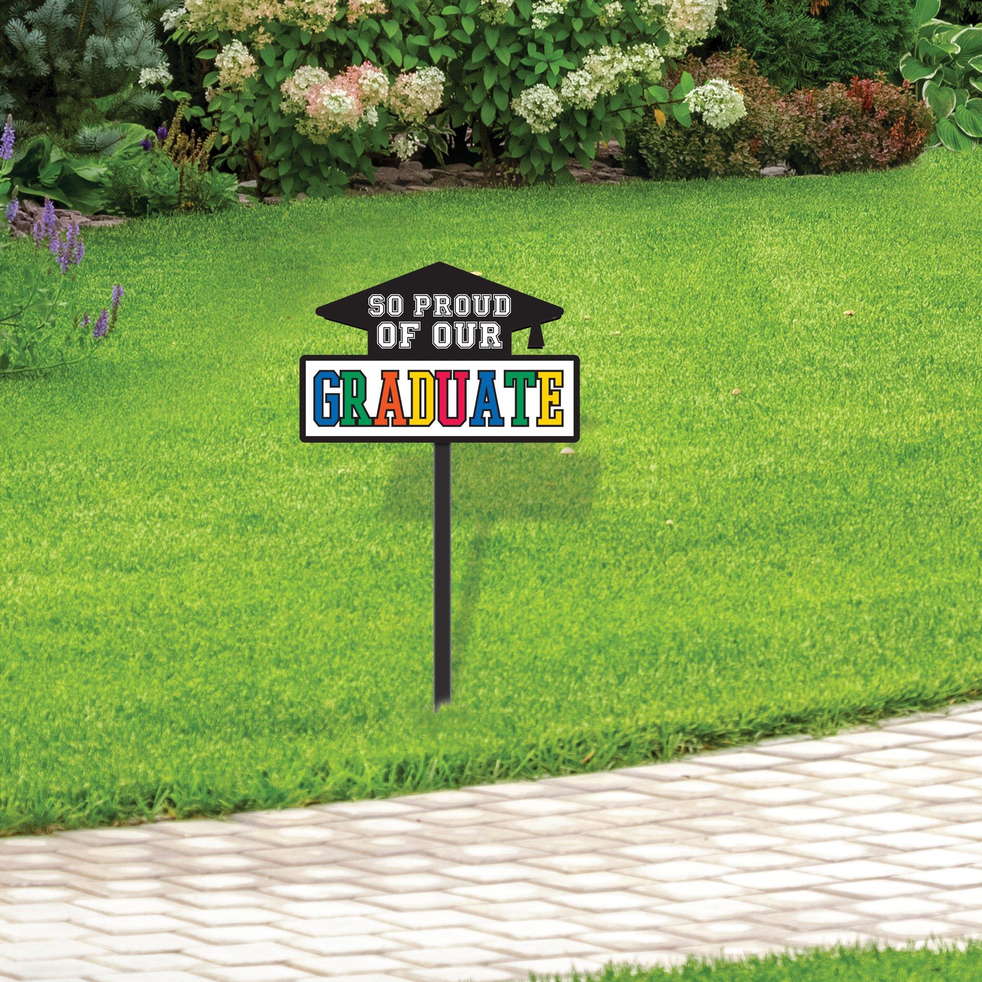 Multicolor So Proud Grad Plastic Yard Sign, 15in x 25in