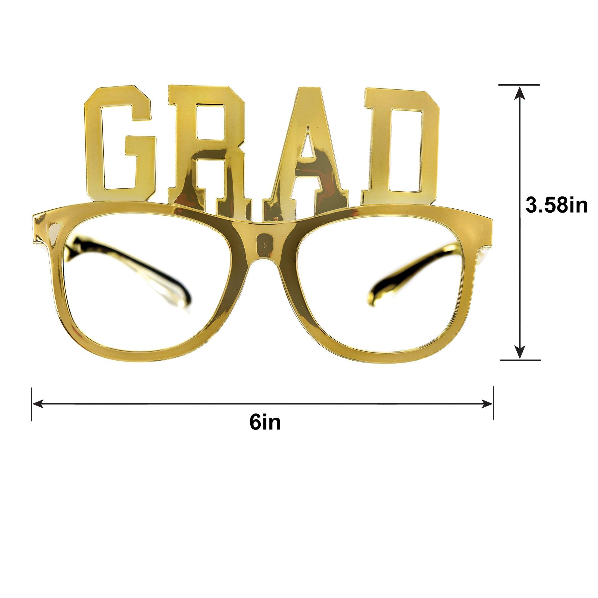 Metallic Gold Grad Plastic Glasses, 10ct