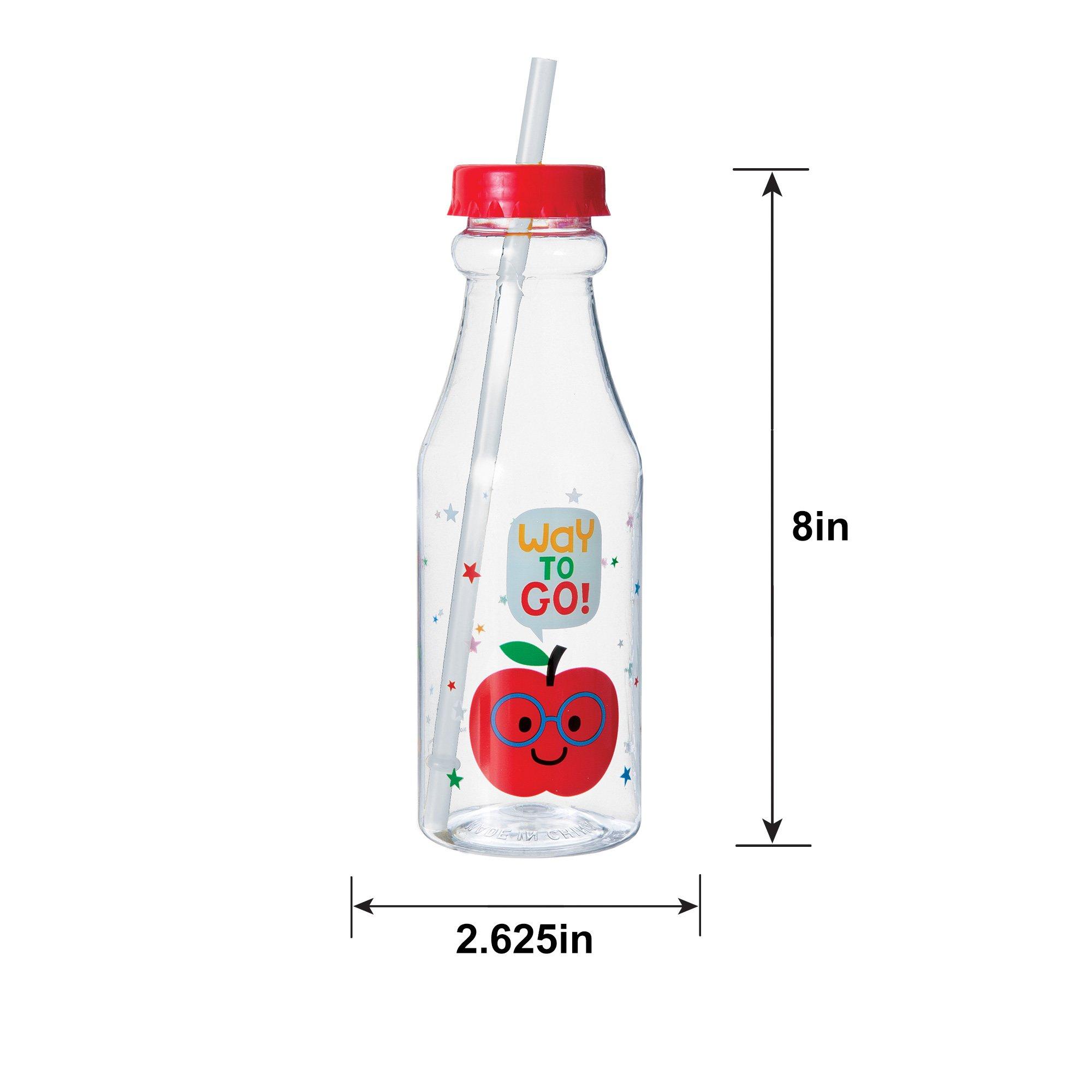 Graduation Fun Plastic Bottle with Straw, 16oz