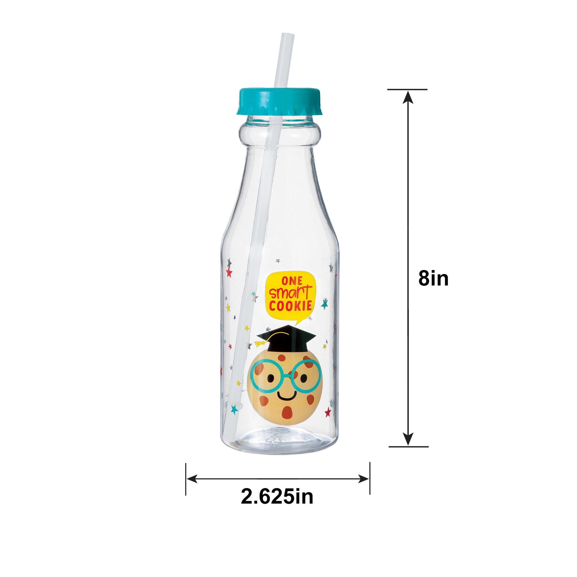 Graduation Fun Plastic Bottle with Straw, 16oz