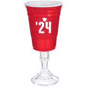 2024 Graduation Plastic Red Cup with Stand, 15oz