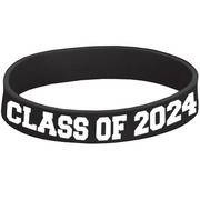Black Class of 2024 Graduation Rubber Bracelet