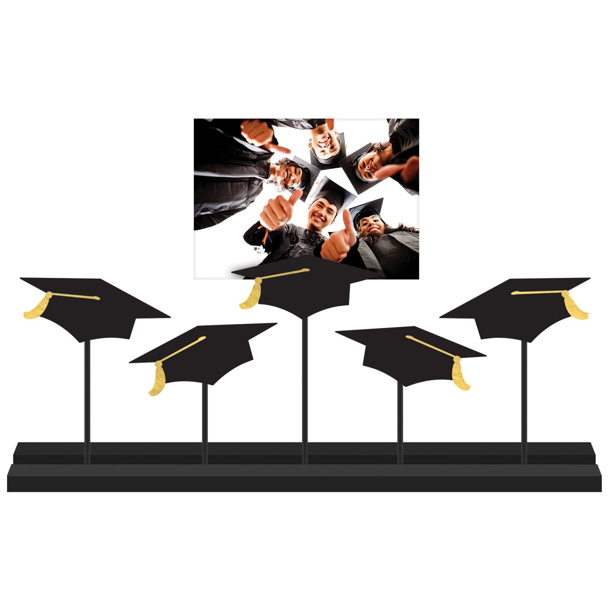 Black Grad Caps MDF Photo Holder