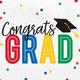 Multicolor Congrats Grad Paper Beverage Napkins, 5in, 40ct - Colorful Future