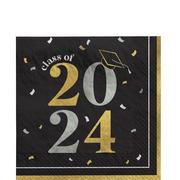 Metallic Class of 2024 Graduation Paper Lunch Napkins, 6.5in, 40ct - Class Dismissed