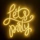 Light-Up Let’s Party Faux-Neon Sign, 20in x 19in
