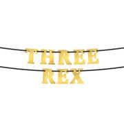 Metallic Gold Three Rex Cardstock Letter Banner Kit, 4.5in Letters, 10pc