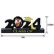 Black & Gold Class of 2024 MDF Graduation Photo Table Sign, 11.81in x 4.52in