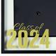 Black & Gold Class of 2024 Plastic Graduation Picture & Tassel Frame, 15.25in