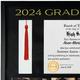 Black 2024 Graduate Plastic Diploma, Picture & Tassel Frame, 18.1in x 15.7in