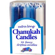 Dripless Blue & White Hanukkah Candles, 44ct
