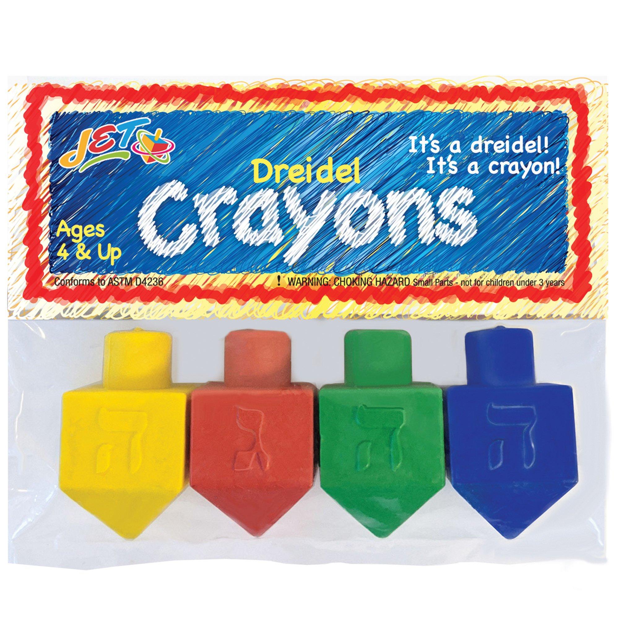 4 Dreidel Crayons