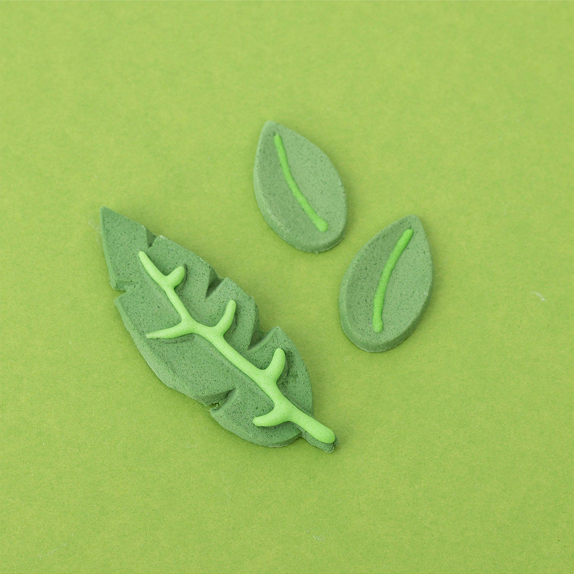 Green Tropical Leaves Icing Decorations, 8pc Party City