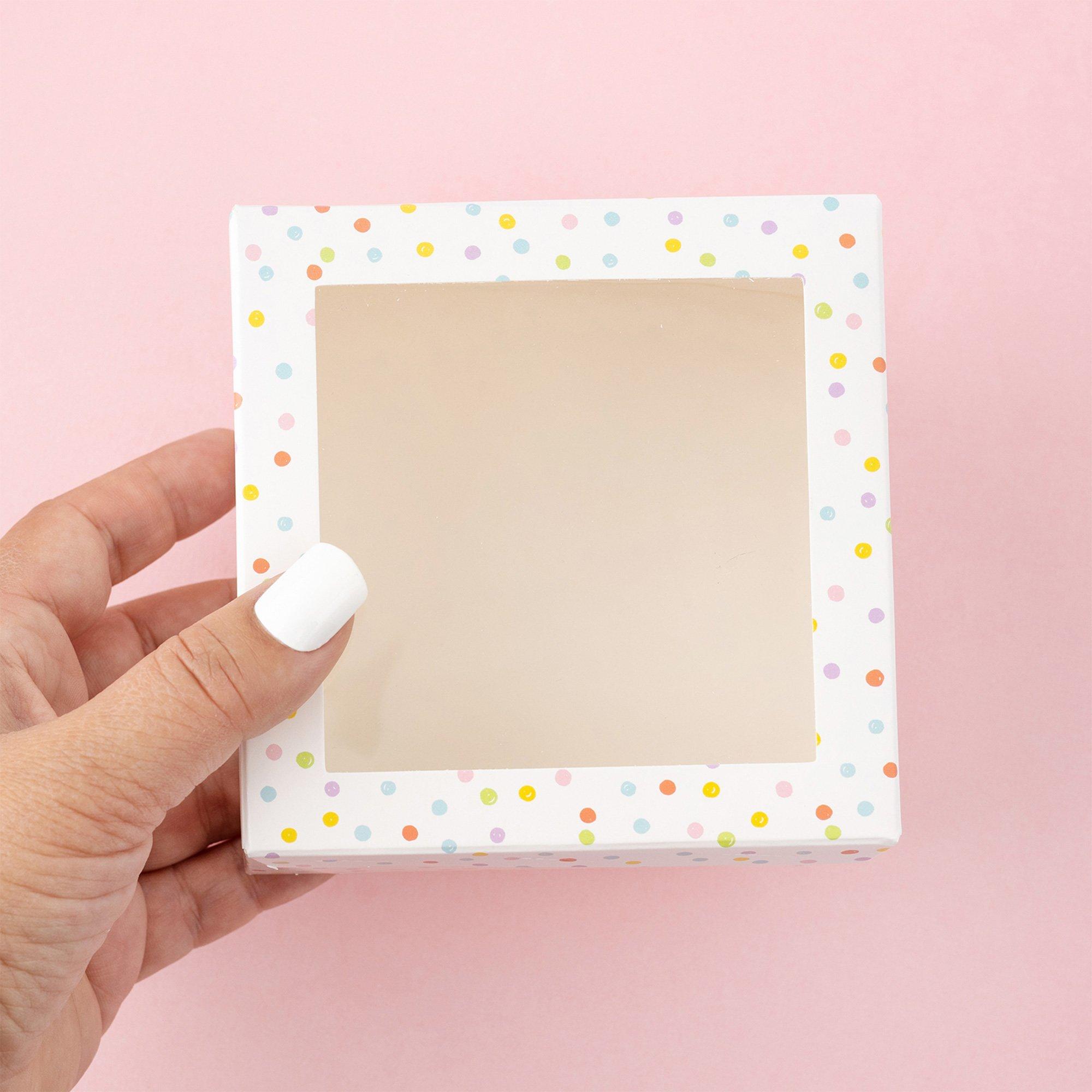 Sweetshop Rainbow Dot Window Treat Box