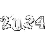 2024 Graduation Cardboard Autograph Numbers, 15in x 21.6in, 4ct