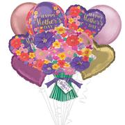 Premium Sweet Floral Happy Mother's Day Foil Balloon Bouquet, 8pc