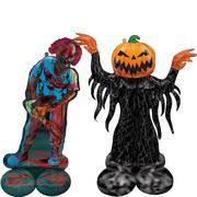 AirLoonz Creepy Clown & Pumpking Halloween Foil Balloon Set, 2pc
