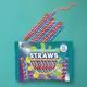Clever Candy Powdered Candy Straws, 6.5oz, 100pc - Cherry, Grape, Orange & Tropical Punch