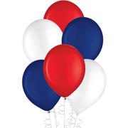 15ct, 11in, Patriotic 3-Color Mix Latex Balloons
