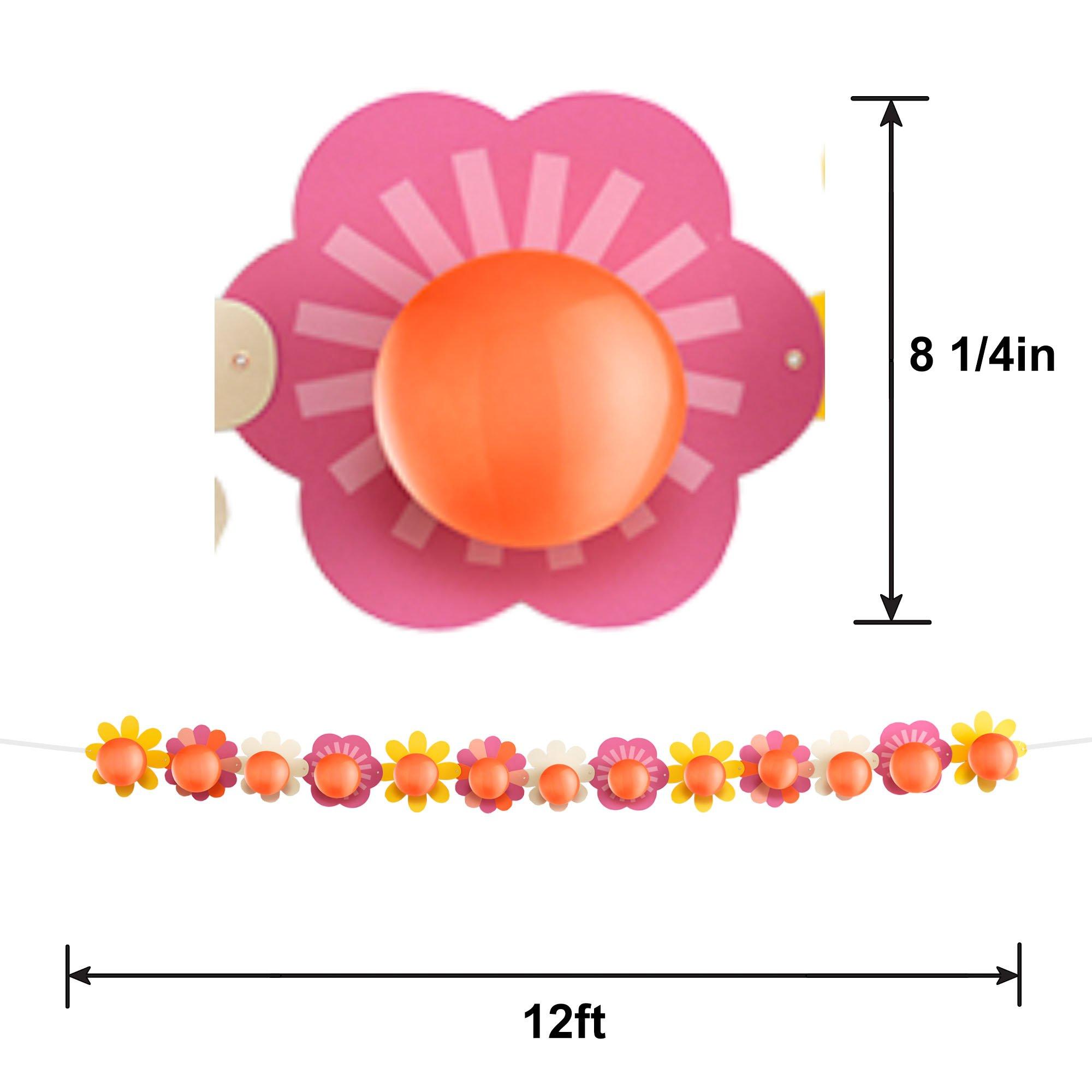 Throwback Summer Flower Latex Balloon Garland, 12ft