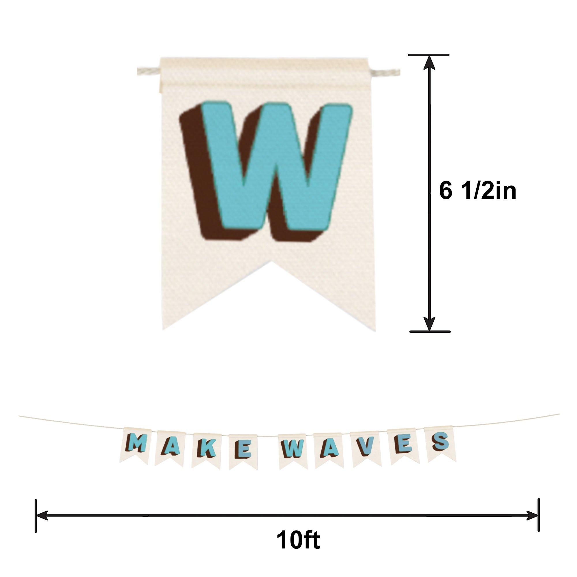 Beach Life Make Waves Canvas & Cardstock Banner Set, 10ft, 2ct